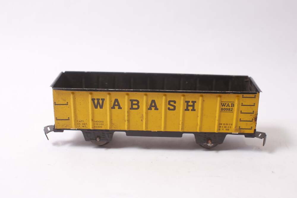 Marx O Gauge Wabash Gondola 80982 Retro Tin Toy Railway Vehicle ~ 260302-WH 1011